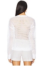 view 3 of 4 Solid Mesh Cardigan in Bleach White