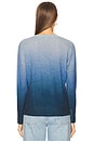 view 3 of 4 BLUSA COM DECOTE EM V E ESTAMPA OMBRÉ COM BORDAS DESGASTADAS in UndoneDenim Combo