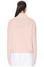 view 3 of 4 Boxy Chunky Mock Sweater in Pinkberry