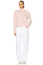 view 4 of 4 Boxy Chunky Mock Sweater in Pinkberry