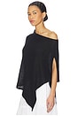 view 3 of 6 Sequin Cropped Poncho Capelet in Flint in Black