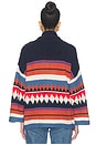 view 4 of 4 CHÂLE À FRANGES SOUTHWEST in Navy Multi