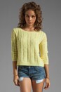 view 1 of 4 Sheer Cable Pullover in Quince