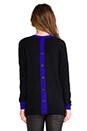 view 4 of 5 2-Tone Button Back Cardigan in Black & India Ink