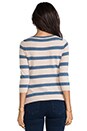 view 3 of 4 3/4 Sleeve Striped Sweater in Biscotti Combo