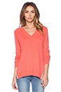 view 1 of 3 Deep V Tunic in Marmalade & Latte