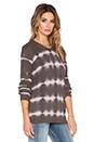 view 2 of 3 Tie Dye Torn Stitch Crew Sweater in Smoke
