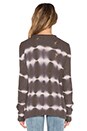 view 3 of 3 Tie Dye Torn Stitch Crew Sweater in Smoke