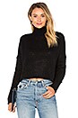 view 1 of 4 Boxy Mock Neck Crop Sweater in Black
