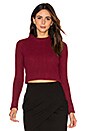 view 1 of 4 Cropped Sweater in Claret