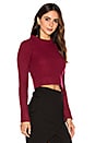 view 2 of 4 Cropped Sweater in Claret