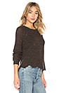 view 2 of 4 Distressed Scallop Sweater in Brunette