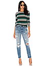 view 4 of 4 Rugby Stripe Sweater in Cement, Pine & Billiard