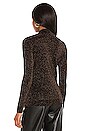 view 3 of 5 Shimmer Sheer Long Sleeve Mock Sweater in Black Magic
