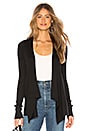 view 1 of 4 Solid Rib Drape Cardigan in Black