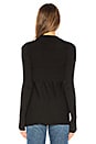 view 3 of 4 Solid Rib Drape Cardigan in Black