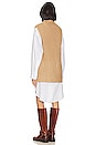 view 3 of 3 Chunky Cable Sleeveless Tunic in Camel