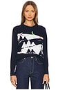 view 1 of 4 Snowscape Sweater With Skiers in Navy Combo