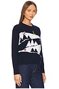 view 2 of 4 Snowscape Sweater With Skiers in Navy Combo