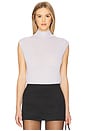 view 1 of 5 Sleeveless Shimmer Funnel Neck Sweater in Ice