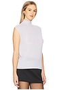 view 2 of 5 Sleeveless Shimmer Funnel Neck Sweater in Ice