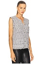 view 2 of 5 Long Tweed Vest With Fringe in Aluminum Combo
