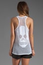 view 2 of 4 Hand Crochet Skull Tank in Bleach White
