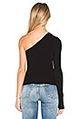 view 3 of 4 One Shoulder Top in Black