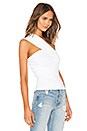 view 2 of 4 One Shoulder Tube Top in White