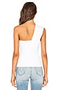 view 3 of 4 One Shoulder Tube Top in White