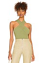 view 1 of 4 Crisscross Halter Top in Herb