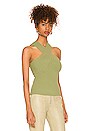 view 2 of 4 Crisscross Halter Top in Herb