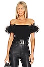 view 1 of 4 Tulle off-the-shoulder Top in Black
