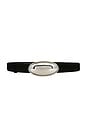 view 1 of 3 Oval Plaque Belt in Black