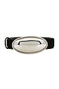 view 4 of 3 Oval Plaque Belt in Black