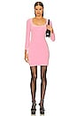 view 1 of 4 Scoop Neck Long Sleeve Logo Minidress in Light Pink