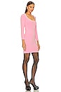 view 2 of 4 Scoop Neck Long Sleeve Logo Minidress in Light Pink