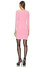 view 3 of 4 Scoop Neck Long Sleeve Logo Minidress in Light Pink