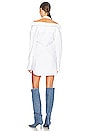 view 3 of 3 Halter Off Shoulder Shirt Dress in White