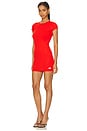 view 2 of 4 Short Sleeve Crewneck Dress in Fiery Red