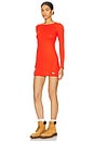 view 2 of 4 Long Sleeve Crewneck Dress in Fiery Red