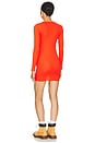 view 3 of 4 Long Sleeve Crewneck Dress in Fiery Red