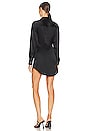 view 3 of 3 Threaded Placket Draped Shirt Dress in Black