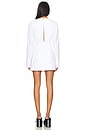 view 3 of 3 Slit Tailored Shirt Dress With Waist Tie in White