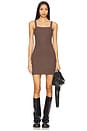 view 1 of 5 Waffle Cami Dress in Chocolate Brown