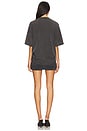 view 3 of 4 T-shirt Dress With Ruched Mini Skirt in Faded Black