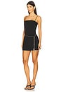 view 2 of 3 Mini Dress With Built in Short And Waist Chain in Black
