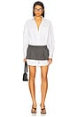view 1 of 3 Pre-styled Shirt Dress With Chain in White