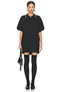 view 2 of 4 Relaxed Mini Polo Dress in Black