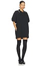 view 3 of 4 Relaxed Mini Polo Dress in Black